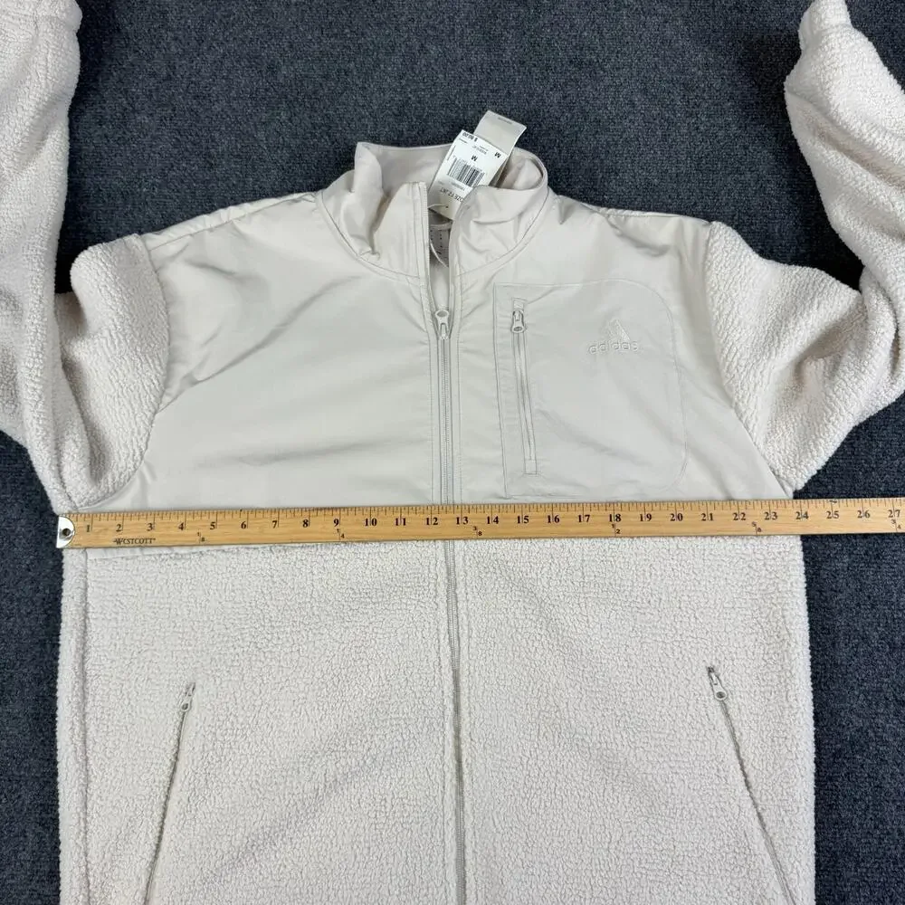 Adidas Coze Full Zip Jacket Mens Size M Sportswear Alumina‎ Cream NWT $80